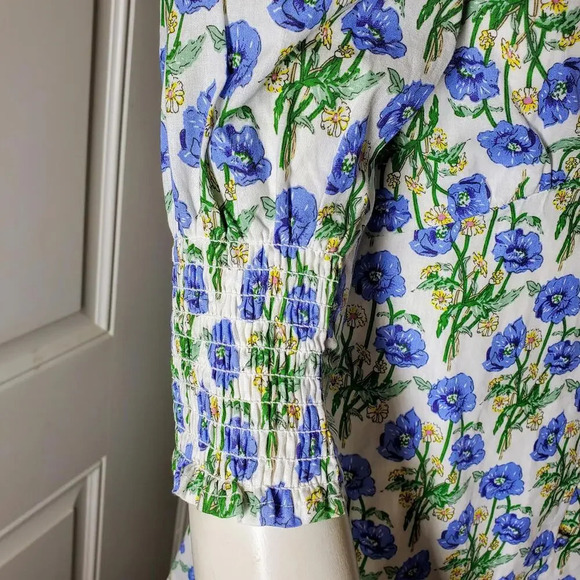 NWT Nordstrom MELLODAY Floral V-Neck Button Front Mini Dress Size Small - Picture 6 of 15